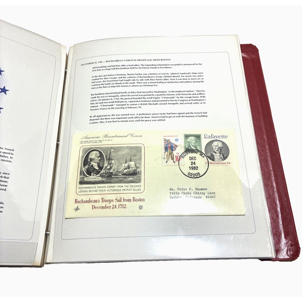 America’s Bicentennial Covers Album 1782-1982 Collectors Society Letter Included - Picture 3 of 10